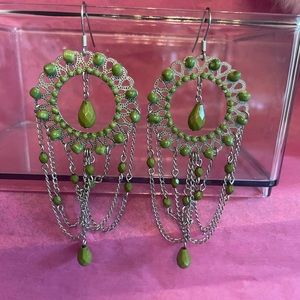 Lane Bryant green earrings